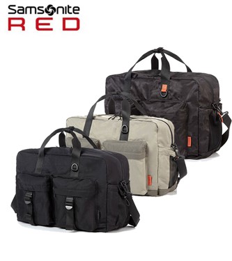 【ABBEY QU3】波士頓包 旅行袋 復古風 輕量 可水洗 Samsonite RED
