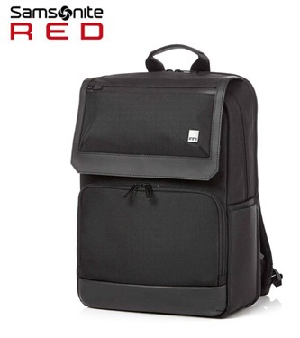 【BUTTEE QE6】15.6吋筆電後背包 翻蓋式口袋 抗菌內裡 可插掛 時尚商務通勤推薦 Samsonite RED