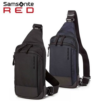 【WYTHER QG0】斜肩包 胸包 輕量大開口設計 背部口袋 抗菌內裡  通勤戶外旅行推薦 Samsonite RED