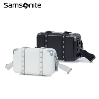 【SBL RE.CLASSIC QV2】鉚釘裝飾 按扣式設計 牛皮手提把 斜背手拿包 Samsonite 新秀麗