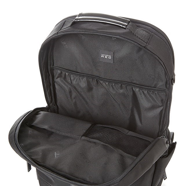 【ELDERT QU2】15.6吋 筆電後背包 包前橫式 兩側彈性拉鍊 智慧型袖套 Samsonite RED