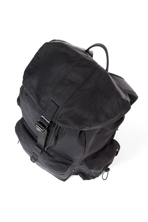 【ABBEY QU3】復古風翻蓋後背包 拆卸式胸扣 D型環 輕量 可水洗 Samsonite RED