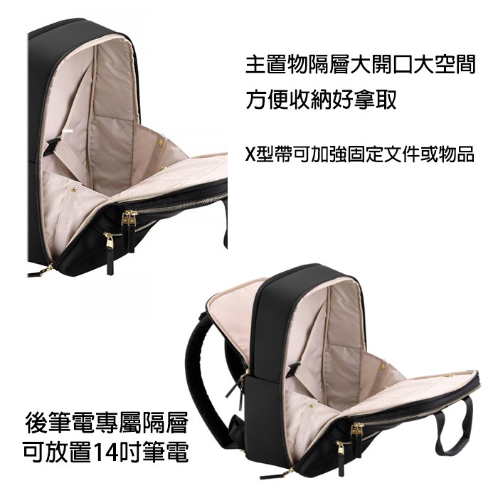 【AQUARIUS NO0】14吋筆電後背包 可手提 大開口多口袋側邊口袋可插掛 商務通勤推薦 Samsonite新秀麗