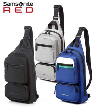 【MARSTON QU1】斜肩包 胸包 抗菌內裡 輕量簡約 通勤戶外旅行推薦 附保卡 Samsonite RED