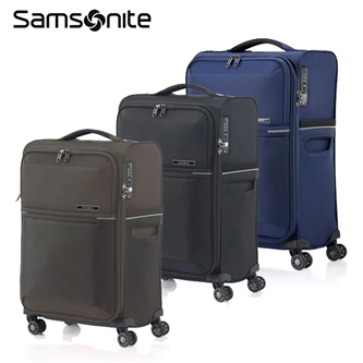 【73H HQ2】20吋布面登機箱 僅1.9kg前層口袋可放11吋筆電附贈旅行袋防盜拉鍊雙軌輪 Samsonite 新秀麗